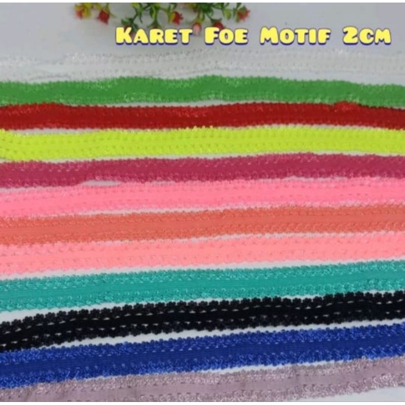 Karet Foe Motif Karet Foe Bandana 2cm Karet Foe Headband Renda Foe