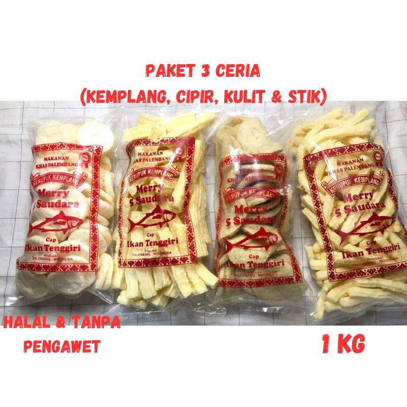 

PAKET 3 CERIA (KEMPLANG, CIPIR, KULIT & STIK) 1 KG