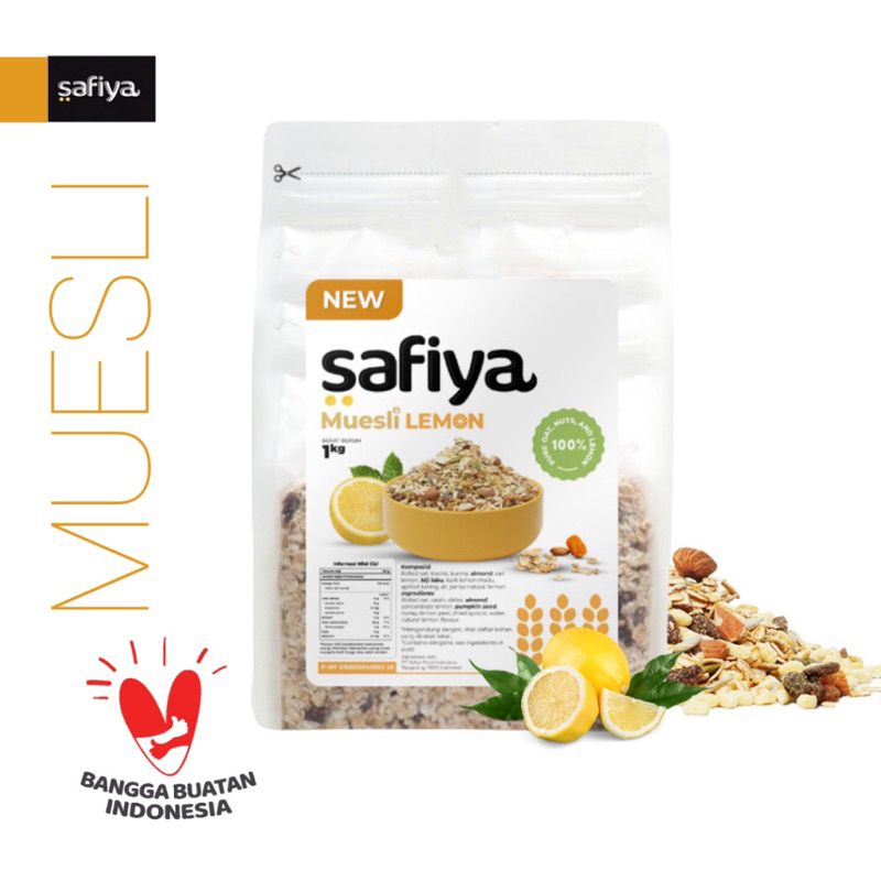 

Bisa COD makassar Muesli Lemon Safiya 1 Kg Sereal Makanan Ringan dan Sarapan Sehat Premium