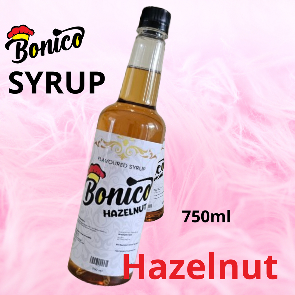 

HAZELNUT BONICO Premium Flavored Drink Syrup 750ml HASELNUT minuman cafe