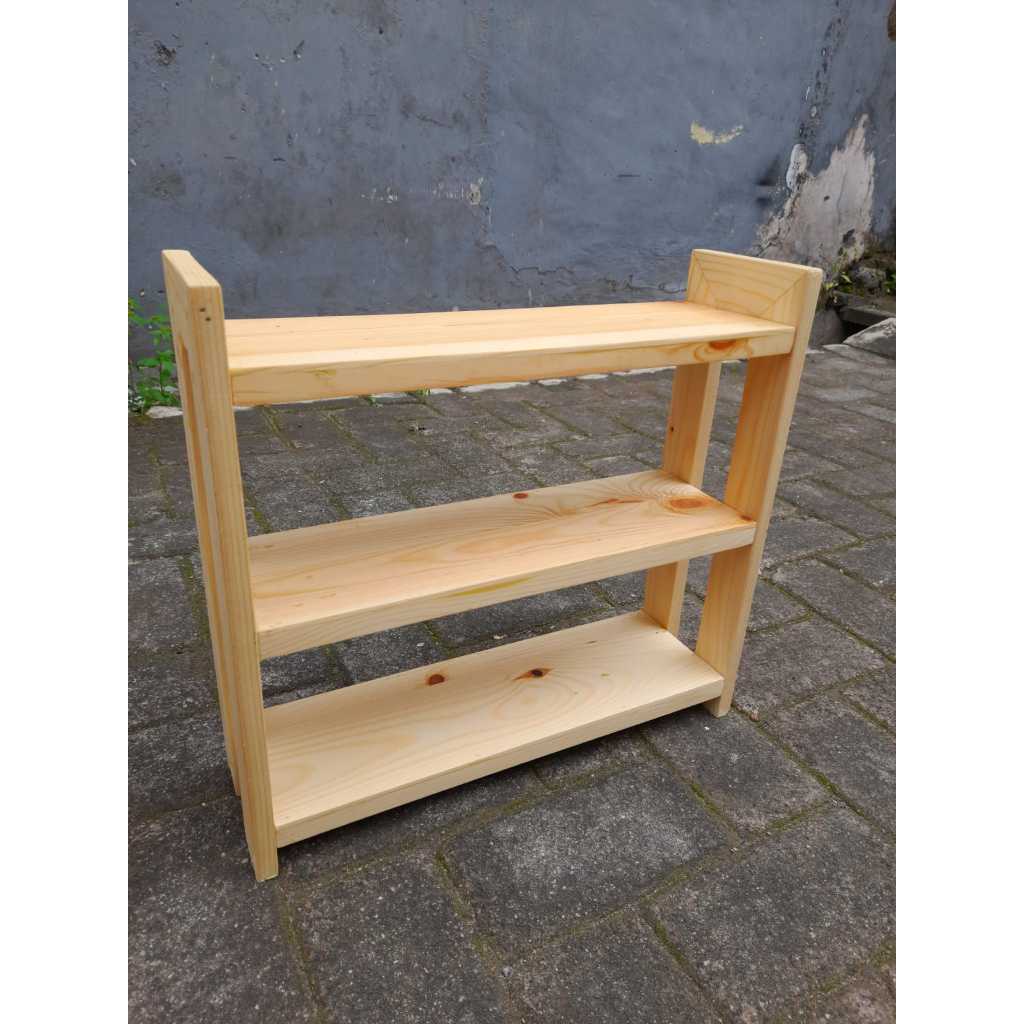 rak kayu toples parfum kosmetik aksesoris