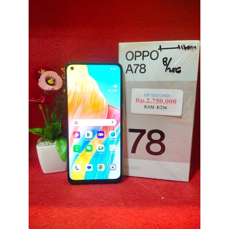 OPPO A78 RAM 8/256 SECOND