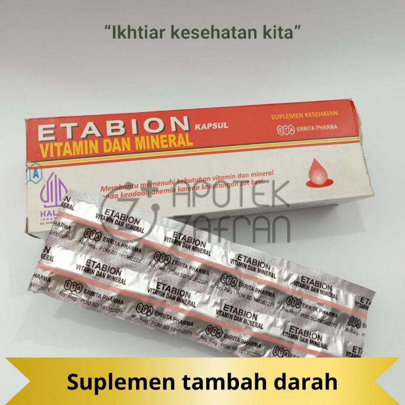 ETABION KAPSUL / MULTIVITAMIN IBU HAMIL / TAMBAH DARAH
