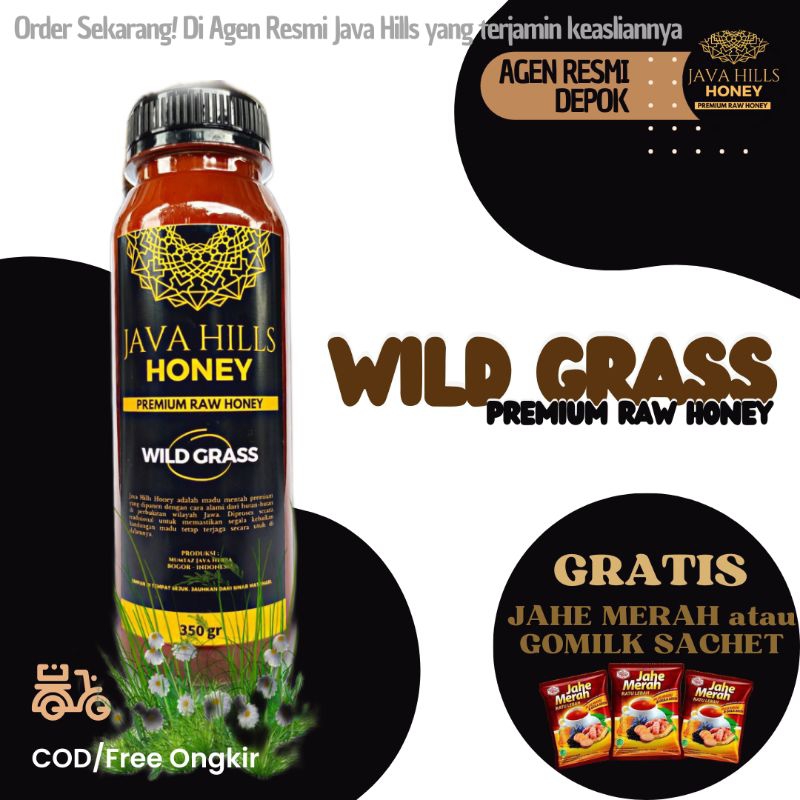 

FREE JAHE MERAH MADU WILDGRASS WILD GRASS Madu Hutan java hills honey 350GR MADU RUMPUT JAVA HILLS HONEY