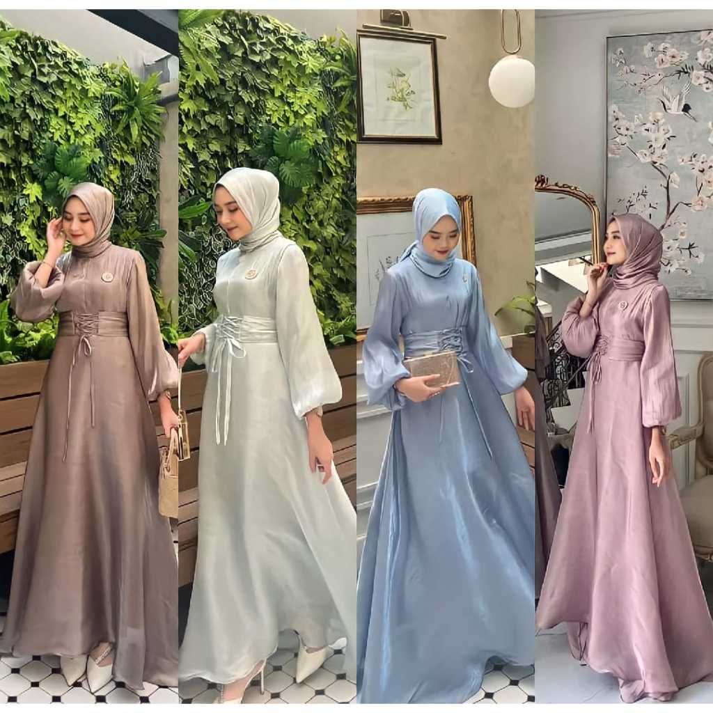 Baju Gamis Anya/Lofana Shimmer Silk Premium