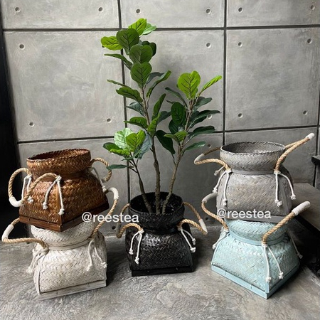 Keranjang Bambu Kode Olimpia/ Cover pot/ Keranjang anyam/Keranjang bambu