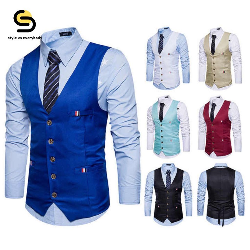 Rompi Formal Pria - Vest Formal Pria - Rompi Dalaman Jas - Vest Groomsmen - Rompi Jas - Vest