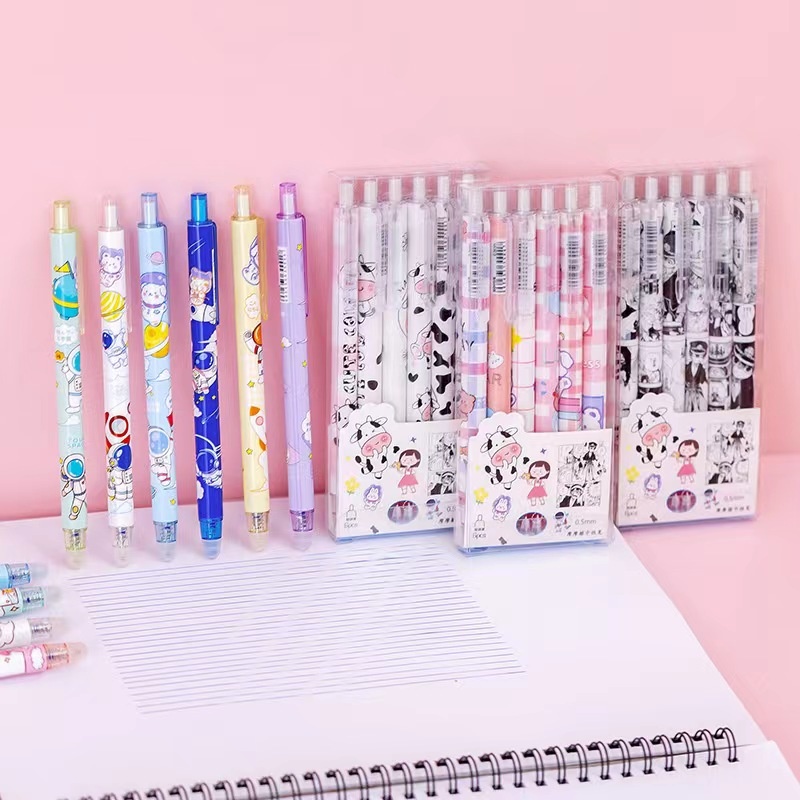 

FY Pulpen Set Karakter Lucu Pulpen Mekanik isi 6pcs Bolpoin Gel