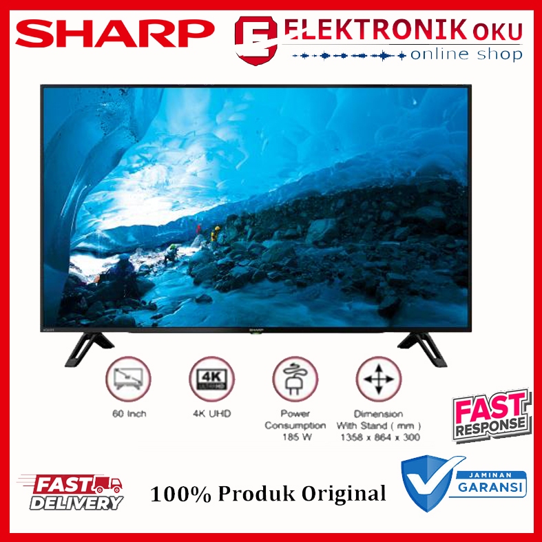 SHARP LED TV 60 INCH UHD BASIC TV