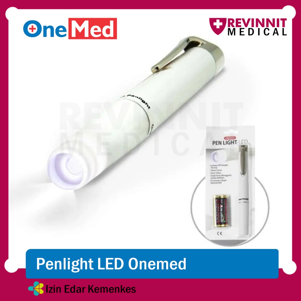 Penlight LED Onemed / Pena Senter Lampu Sinar Putih / Senter Pena