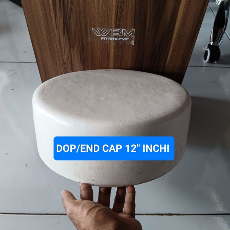 Dop/End Cup pvc 12" inchi Asli Tutup pipa paralon 12" inchi