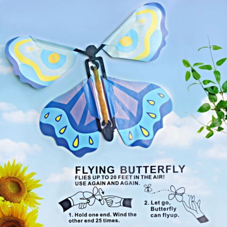 OCEOCE Mainan anak Kupu Kupu Terbang / Mainan Sulap Kupu Kupu Terbang 1 pcs OCEOCE