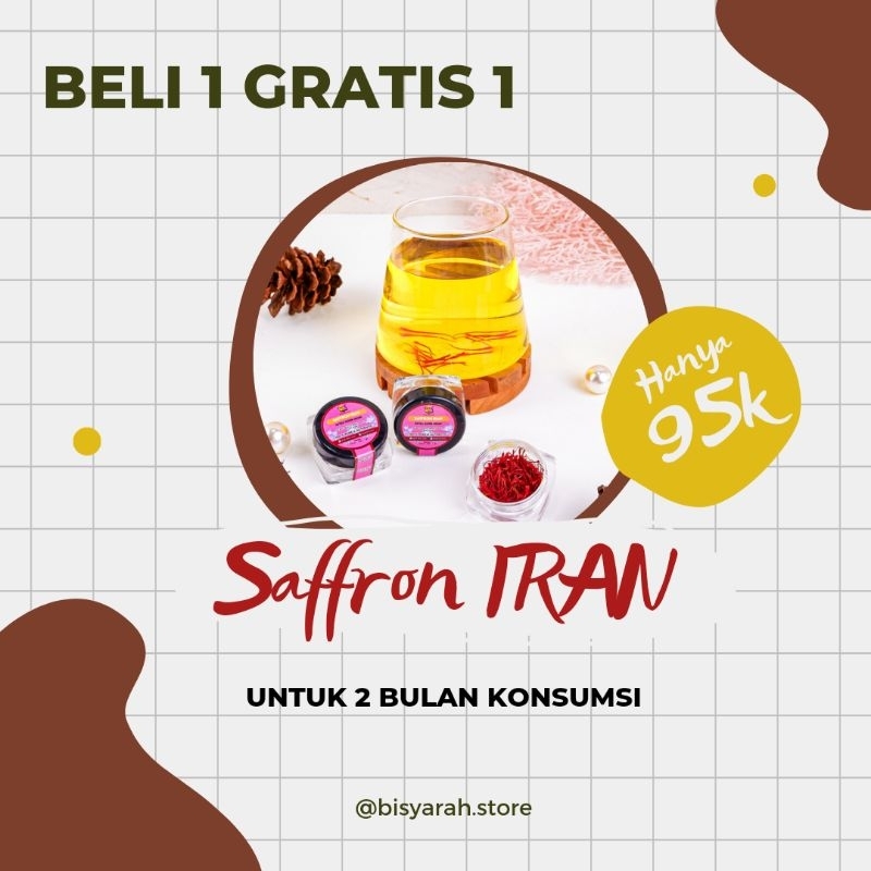 

BELI 1 GRATIS 1 SAFFRON IRAN EXTRA SUPER NEGIN PREMIUM