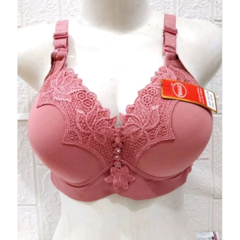 BRA BUSA CUP JUMBO MEREK MISSLILY SIZE 38-48/bh busa tanpa kawat kait 3 belakang 3 baris & tali leba