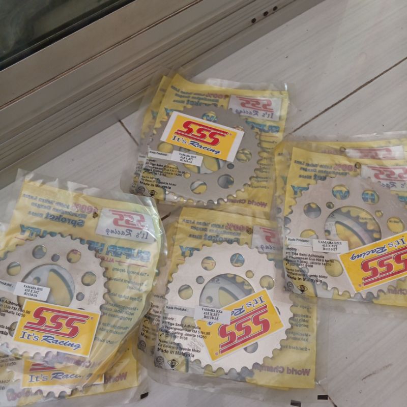 Gear Ger Gir Belakang Triple SSS 415 34 35 36 37 Yamaha RX king Jupiter Vega Fizr