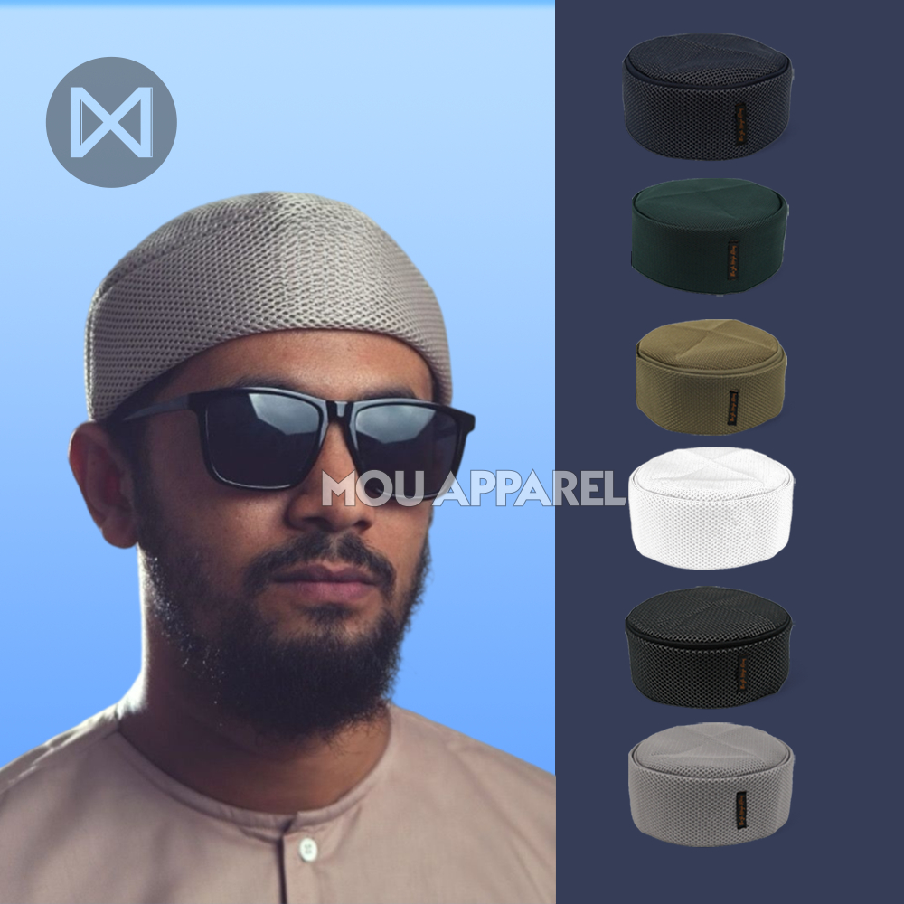 Peci Lipat Mesir Habasya Premium Kopiah Hitam Putih Abu Biru Dongker Hijau Ijo Kopyah Sholat Maiyah 