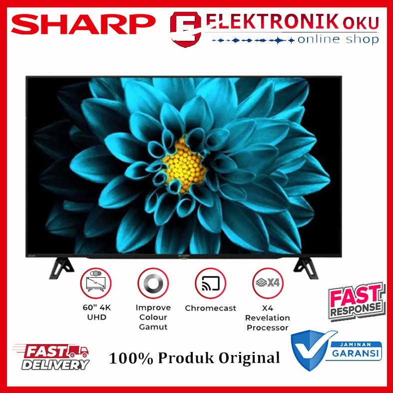 SHARP 4T-C60DK1X  SMART ANDROID TV 60 INCH 4K HDR 60DK1