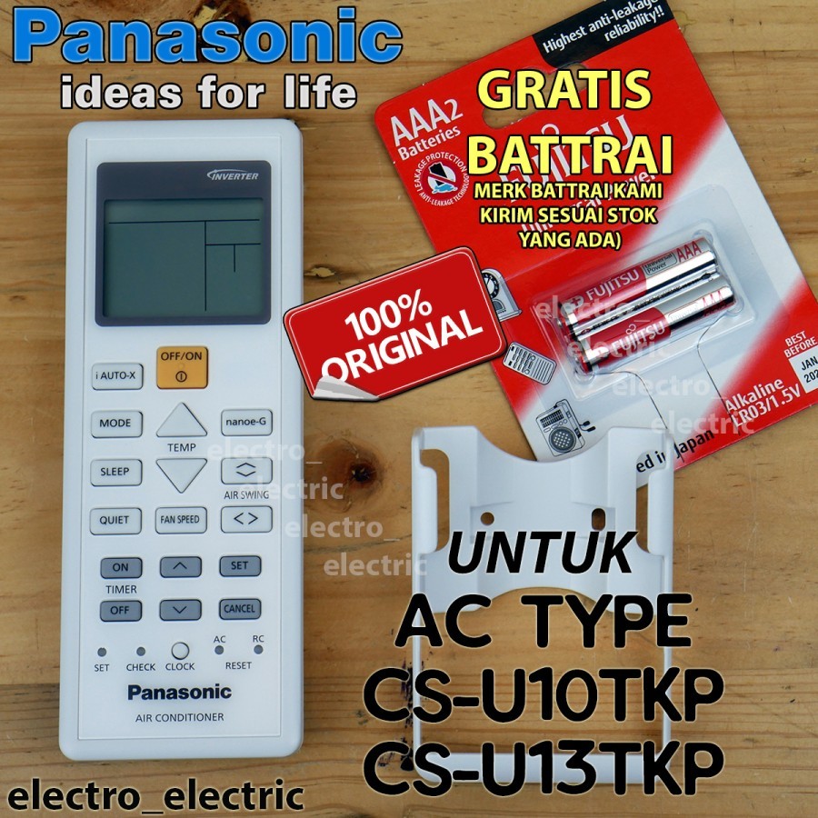 REMOTE AC SPLIT PANASONIC PREMIUM INVERTER untuk Type CS-U10TKP dan CS-U13TKP
