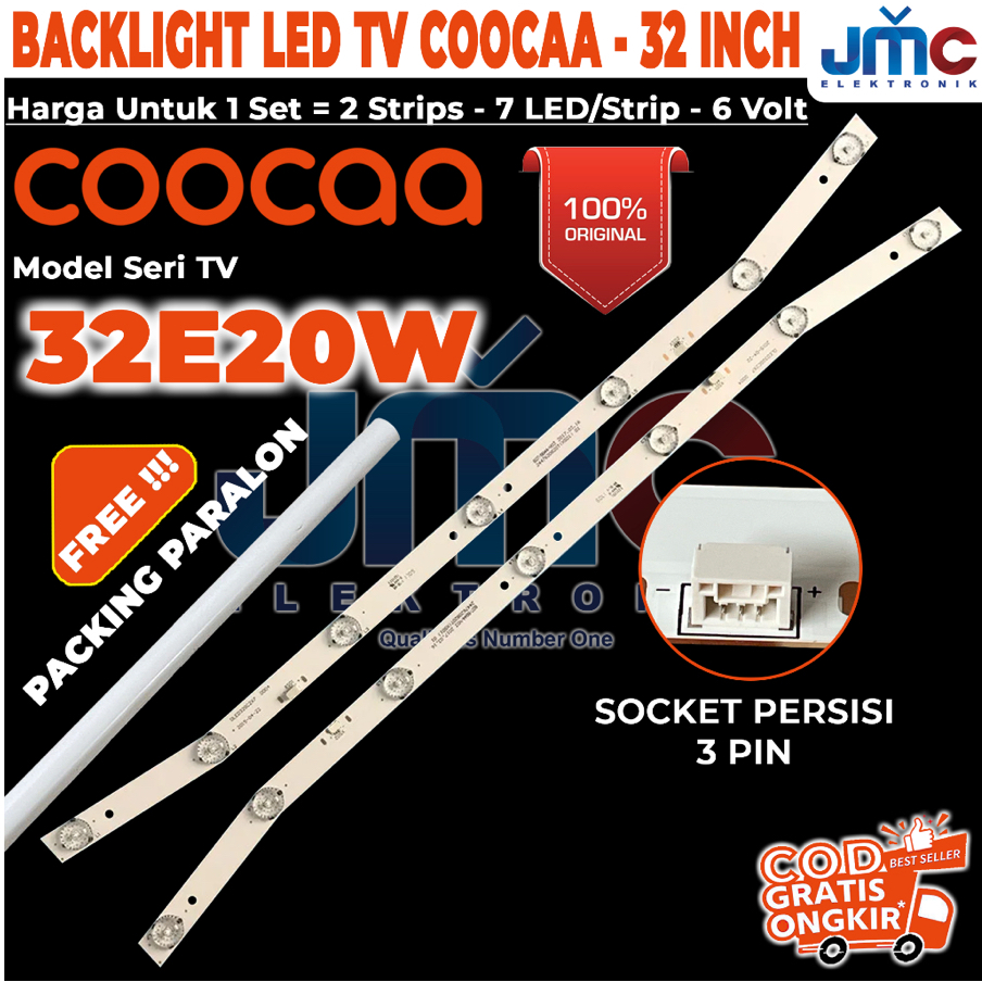 BACKLIGHT TV LED COOCAA 32 INCH 32E20W 32E20 LAMPU BL 32 IN 6V 7K
