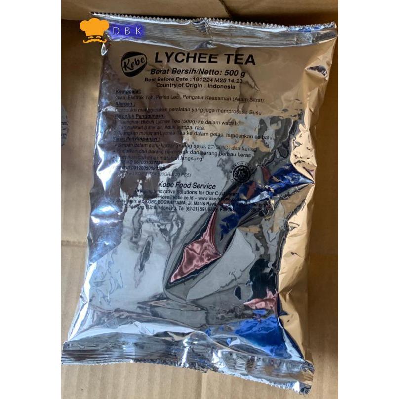 

Kobe Lychee Tea teh leci 500gr bubuk minuman serbuk drink powder