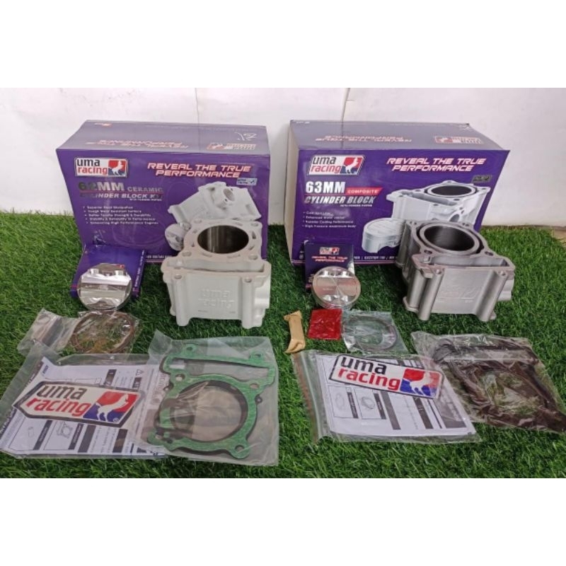 [MURAH] Paket Bore Up Original 100% Uma Racing Ceramic Cylinder Block Mx King Mxk Vixion nva nvl R15