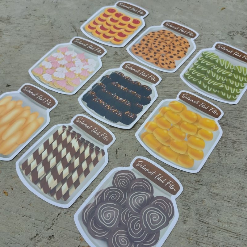 

[isi 6/9] Amplop Lebaran Lucu karakter type A2: Jajanan Lebaran