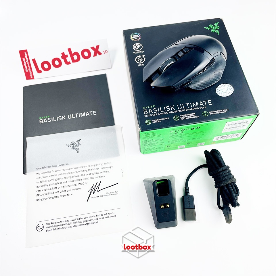 Mouse Gaming Wireless Razer Basilisk Ultimate Hyperspeed + Dock SECOND