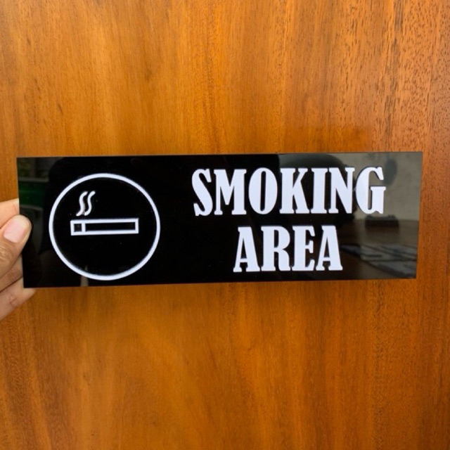 

sign akrilik smoking area