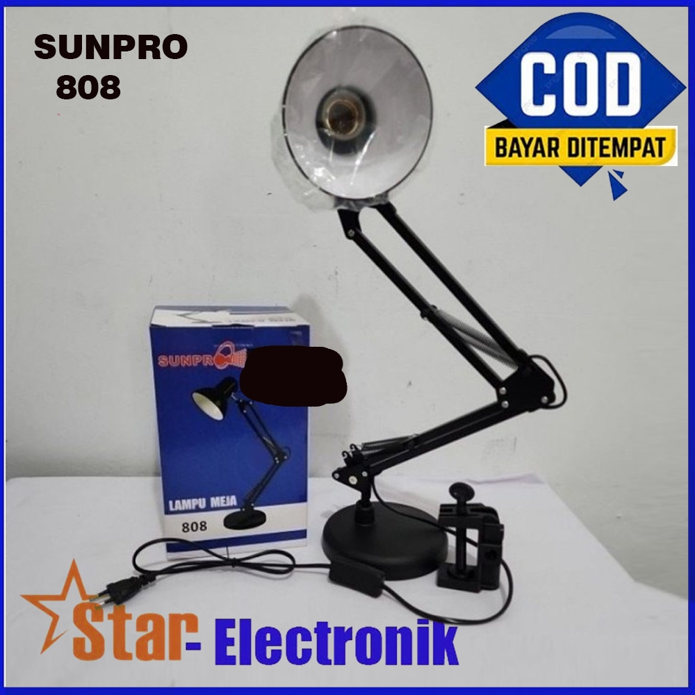 Lampu Belajar/ Lampu Meja Sunpro 808 Full Besi