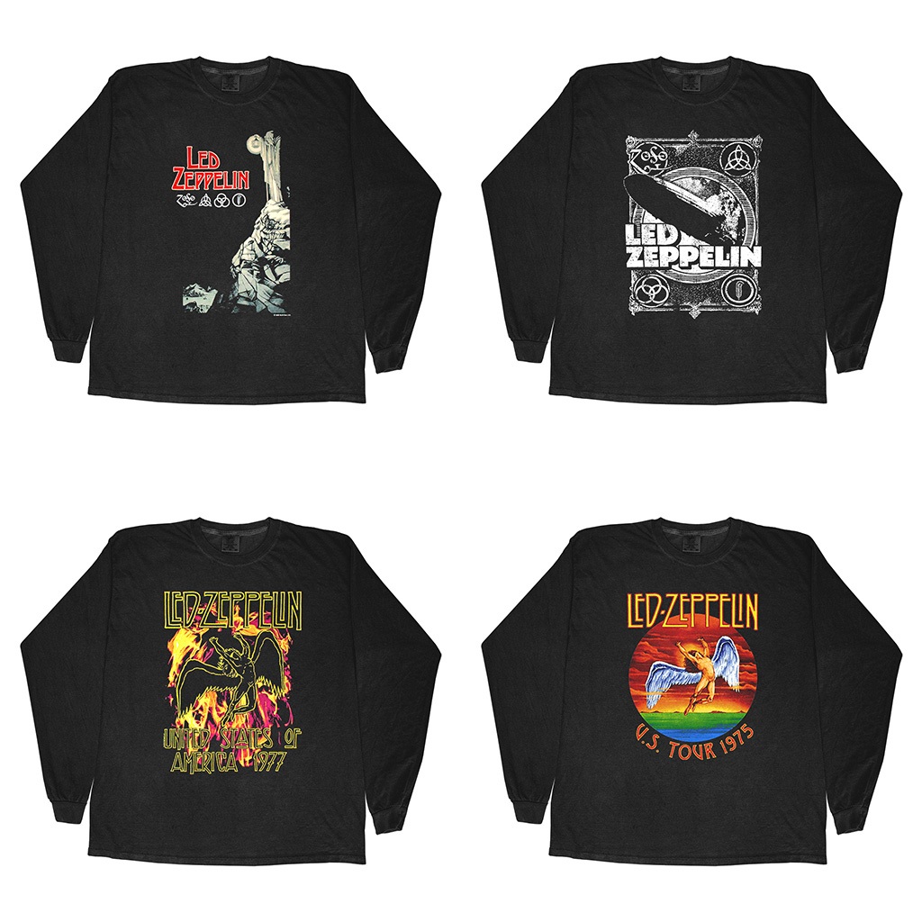 Kaos Led Zeppelin Lengan Panjang - T-shirt Vintage Style - Baju Band Long Sleeve