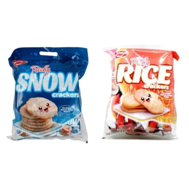 

NARAYA RICHY RICE / SNOW CRACKERS / CRAKERS BERAS ASIN / MANIS 120gr / 105gr