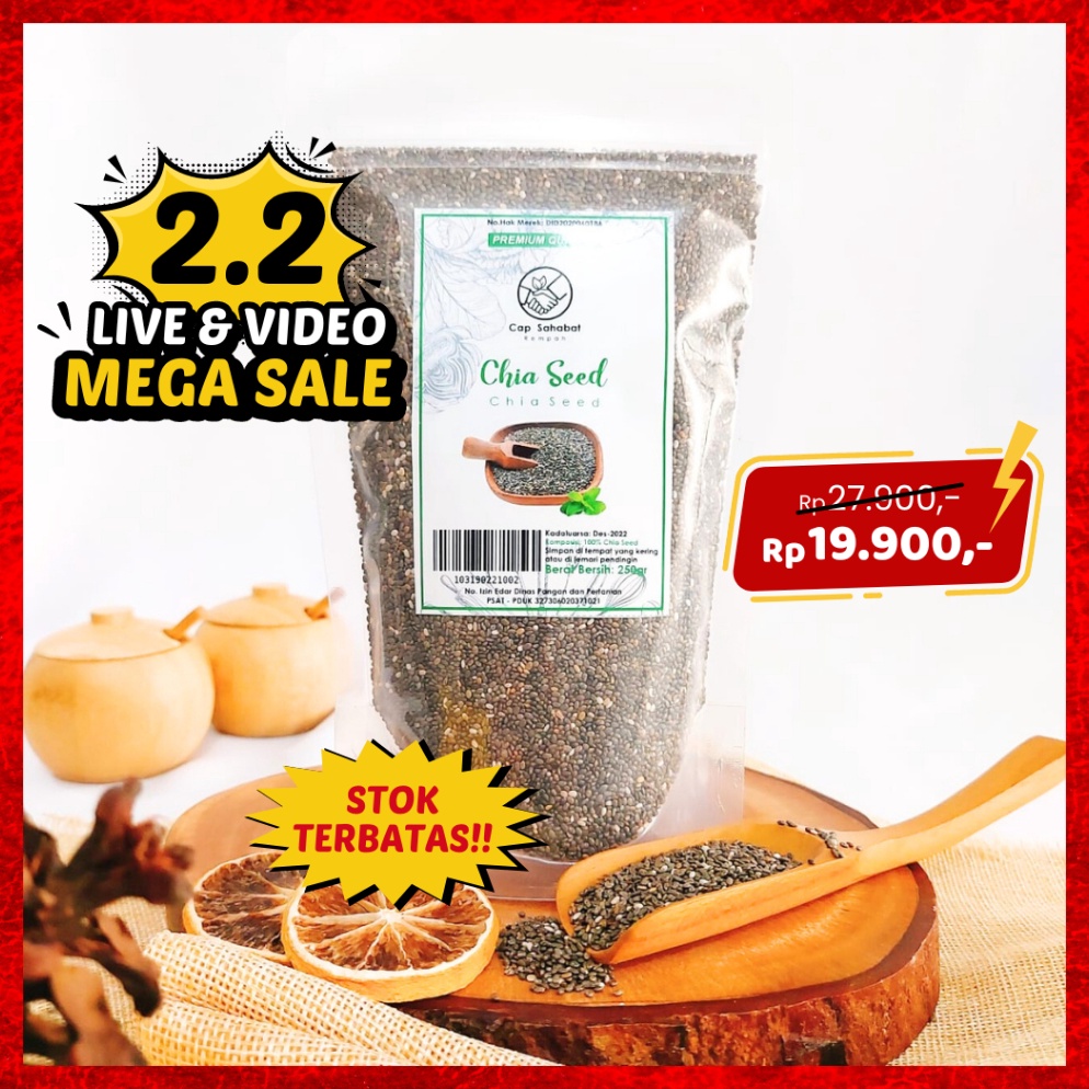 

Grab It Fast 25gr Black Chia Seed ORGANIK Rempah JSR 1 PREMIUM QUALITY