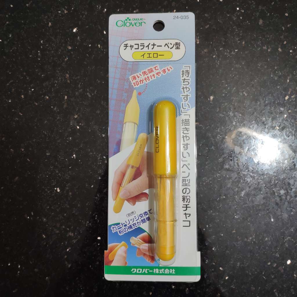 clover chaco liner kapur pegangan kapur roll jahit chalk wheel yellow