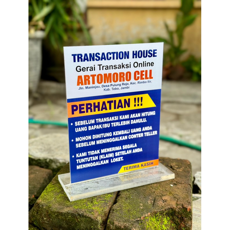 

UKURAN 20x15cm PAPAN GERAI AGEN BRI LINK BRILINK