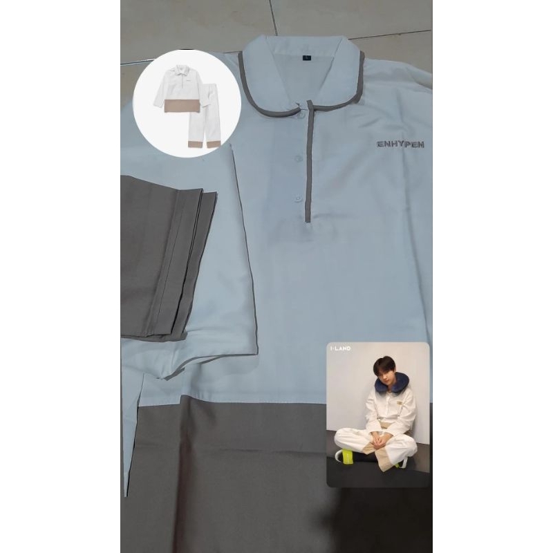 (ENHYPEN ILAND) PIYAMA ILAND WARNA PUTIH made by Deami