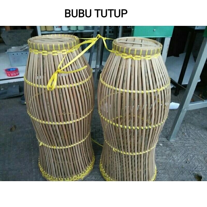 bubu perangkap ikan Udang wuwu bubu+ tutup bahan bambu