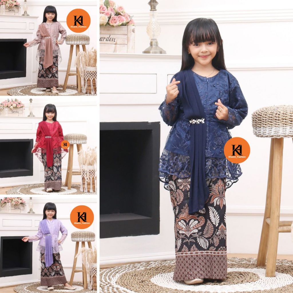 Kebaya Burkat Anak | KEBAYA ANAK MODERN UMUR 4 6 8 10 12 TH | Kebaya Anak Modern Selendang Kebaya An