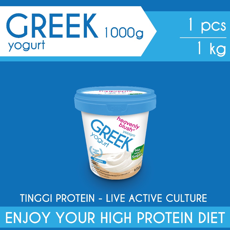 

Serba baru Heavenly Blush Greek Yogurt Plain 1 Liter 1 x 1L