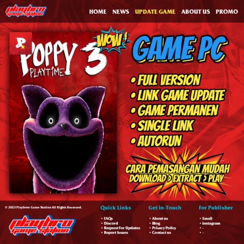 Poppy Playtime 3 - Game PC/Laptop - Game Shopee (Download to Play Bro)