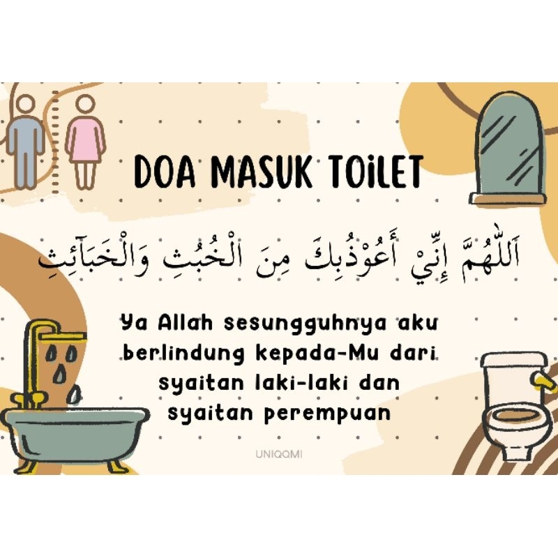 STICKER DOA MASUK TOILET/STICKER DOA/DOA MASUK TOILET/DOA MASUK KAMAR MANDI/STICKER DOA MASUK KAMAR 