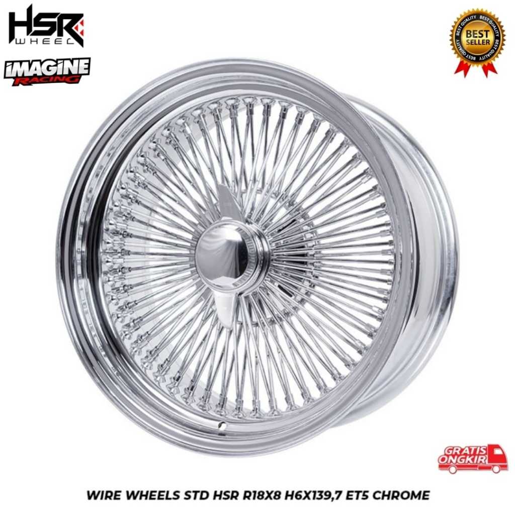 Velg racing ring 18 pajero fortuner hilux double dmax pcd 6x139,7 hsr wire wheels