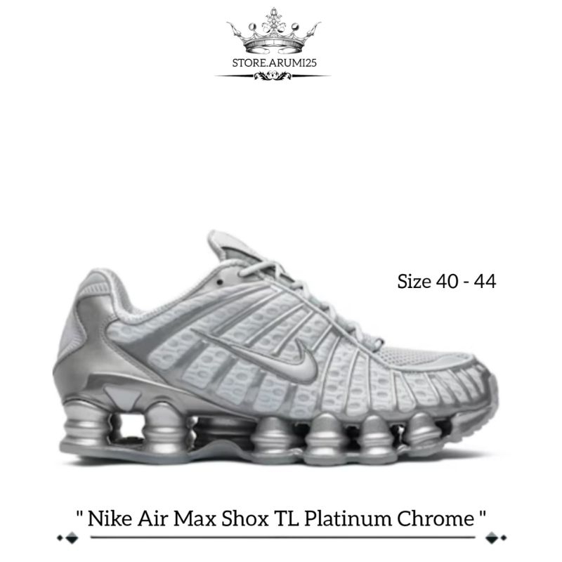 Sepatu Nike Air Max Shox TL Platinum Chrome