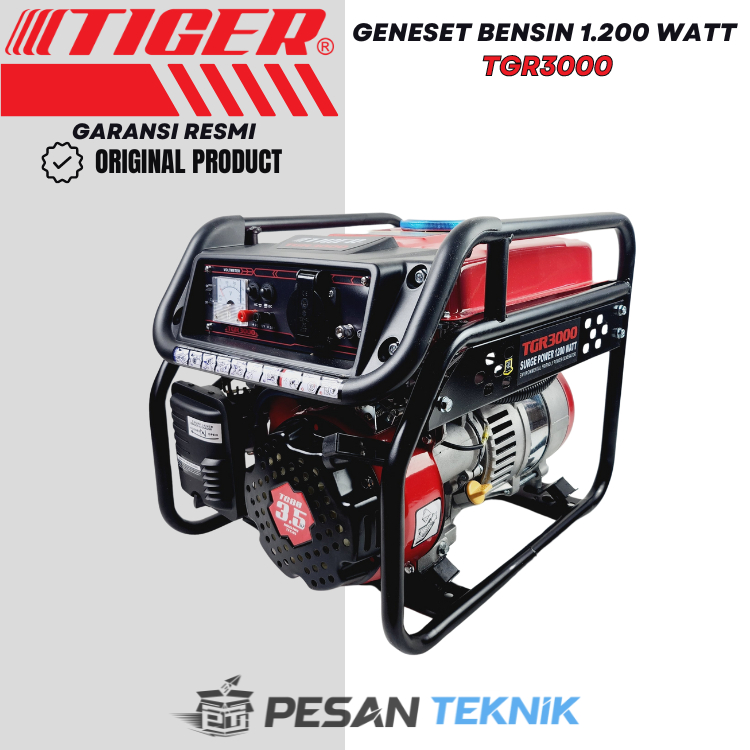 Mesin genset bensin 1200watt generator set TIGER TGR3000