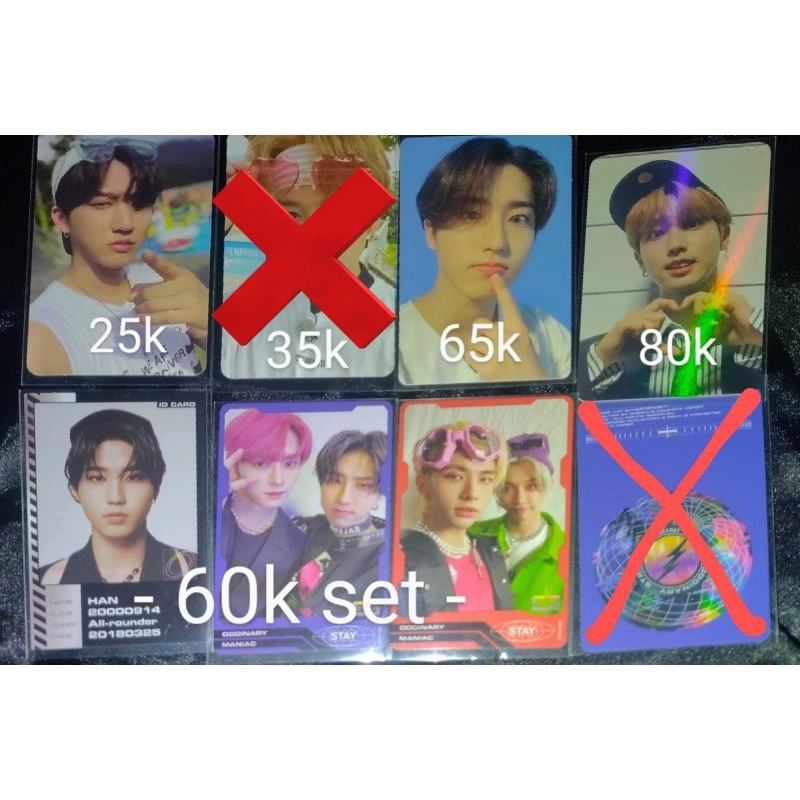 WTS PC PHOTOCARD STRAYKIDS TC MINSUNG HYUNLIX ID HAN ORDINARY DS DOUBLE SIDE CHANGBIN NOEASY NACIFIC