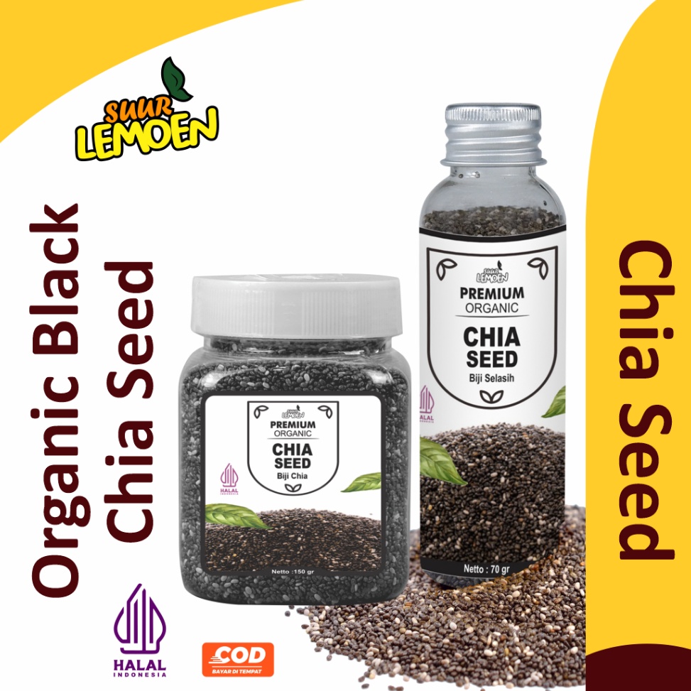 

Sedia Disini Biji Chia Seed Organik 15 gram Black Chia Seed Premium Untuk Diet