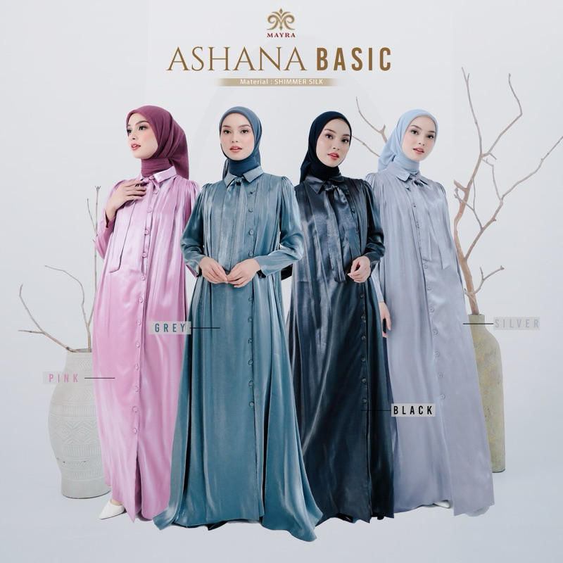 Dress Shimeer Silk Ashana Basic Series Ori By Mayra