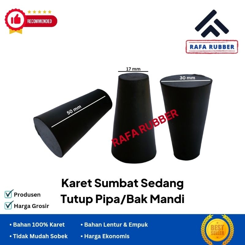 Karet Sumbat Sedang Tutup Bak Mandi/Stopper Sedang