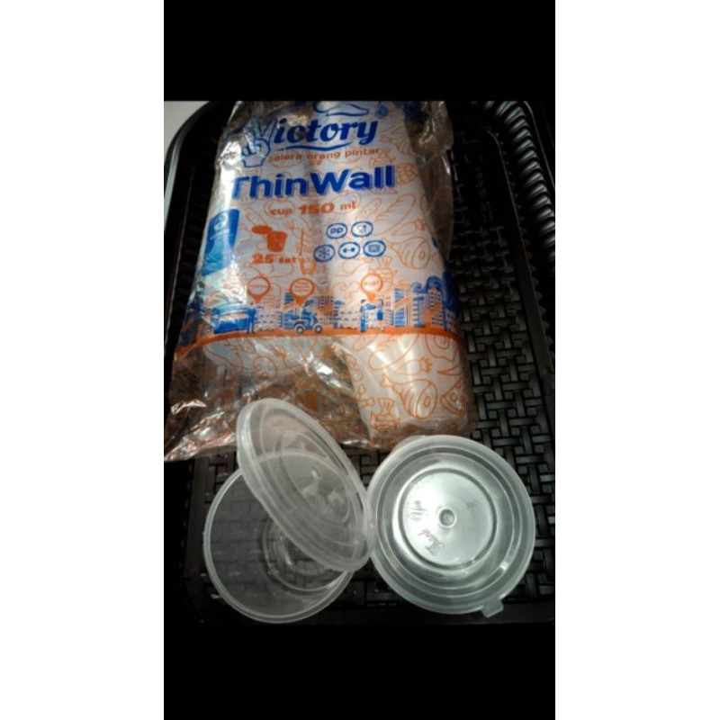 25 pcs Cup Thin wall ukuran 150 ml, Cup Puding, cup agar-agar, cup jelly