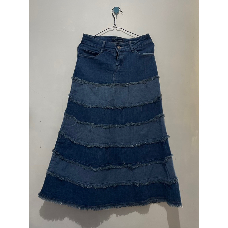 [preloved] jeans denim skirt | rok jeans denim