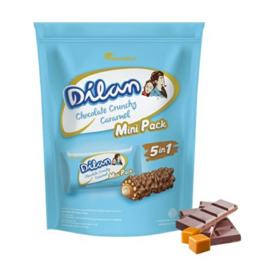 

Coklat Dilan Chocolate Crunchy Caramel Share It Pouch 95gr x 10 sachet